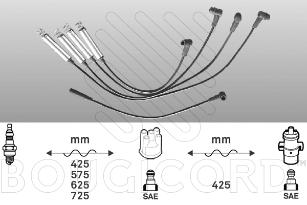 Kit de câbles d'allumage Opel KADETT B Coupe · Opel KADETT D · Opel KADETT E