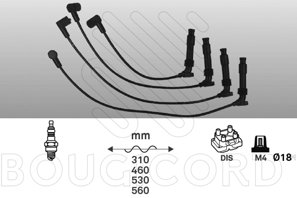Kit de câbles d'allumage Opel COMBO Box Body/MPV · Opel KADETT E Convertible · Opel KADETT E Hatchback