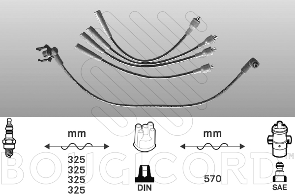 Kit de câbles d'allumage Renault RAPID Box Body/MPV · Renault CLIO I · Renault TWINGO I