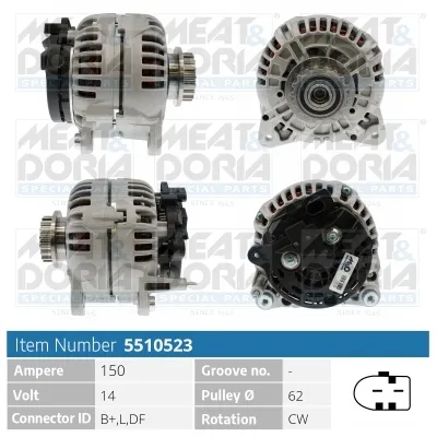 Alternateur Vw TOUAREG · Vw MULTIVAN T5 · Vw TRANSPORTER T5 Platform/Chassis (7JD, 7JE, 7JL, 7JY, 7JZ, 7F