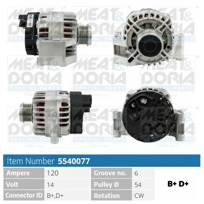 Alternateur Alfa Romeo MITO · Fiat DOBLO MPV · Fiat DOBLO Box Body/MPV