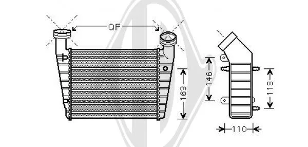 Intercooler, échangeur Skoda SUPERB I · Vw PASSAT B5 · Vw PASSAT B5 Variant