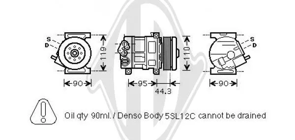 Compresseur, climatisation Alfa Romeo MITO · Fiat GRANDE PUNTO · Fiat LINEA