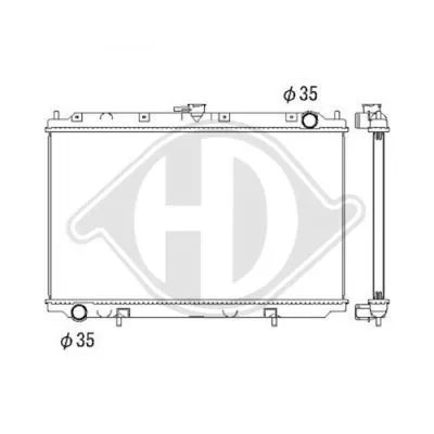 Radiateur, refroidissement du moteur DIEDERICHS DCM1815