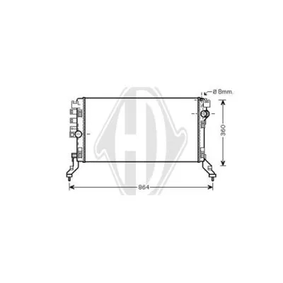 Radiateur, refroidissement du moteur DIEDERICHS DCM2951