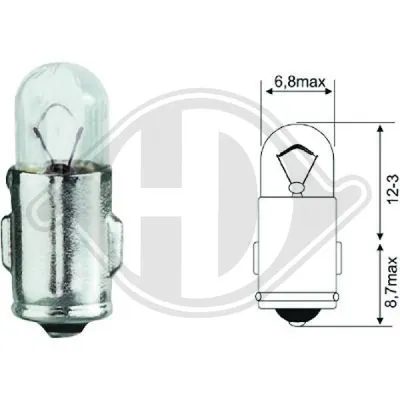 Lampe à incandescence, panneau d'instruments DIEDERICHS LID10084