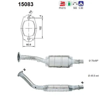 Catalyseur Citroën ZX · Peugeot 306 Hatchback · Peugeot 306 Convertible