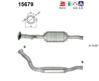 Catalyseur Peugeot 806 · Fiat ULYSSE · Citroën EVASION MPV