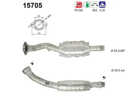 Catalyseur Peugeot 306 Hatchback · Citroën ZX · Citroën XSARA Coupe