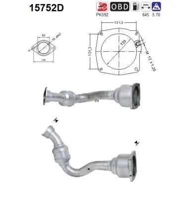 Catalyseur Peugeot 807 · Citroën C8 · Lancia PHEDRA