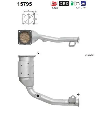 Catalyseur Citroën NEMO Box Body/MPV · Peugeot BIPPER · Fiat FIORINO Box Body/MPV
