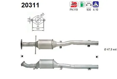 Catalyseur Ford FOCUS I · Ford FOCUS I Saloon · Ford FOCUS I Turnier