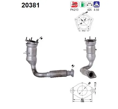 Catalyseur Ford FIESTA IV · Mazda 121 III · Ford PUMA