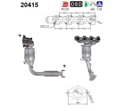 Catalyseur Ford KA