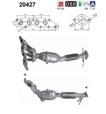 Catalyseur Volvo S40 II · Ford FOCUS C-MAX · Volvo V50