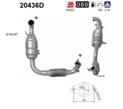 Catalyseur Ford FIESTA V · Ford FUSION