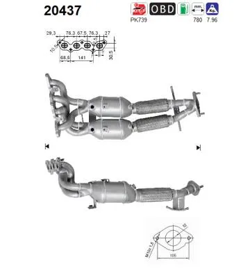 Catalyseur Ford MONDEO IV Saloon · Ford FOCUS II · Ford FOCUS C-MAX