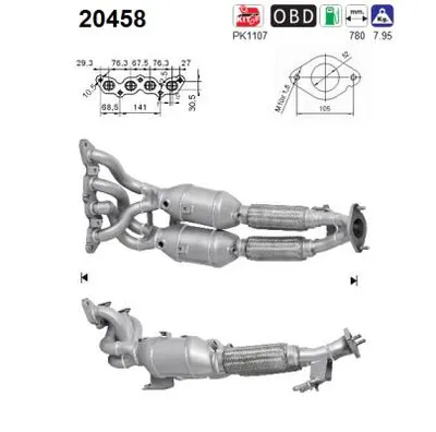 Catalyseur Ford C-MAX II · Ford GRAND C-MAX · Ford FOCUS III Saloon