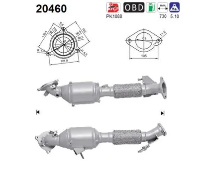 Catalyseur Ford C-MAX II · Ford GRAND C-MAX · Ford FOCUS III Saloon