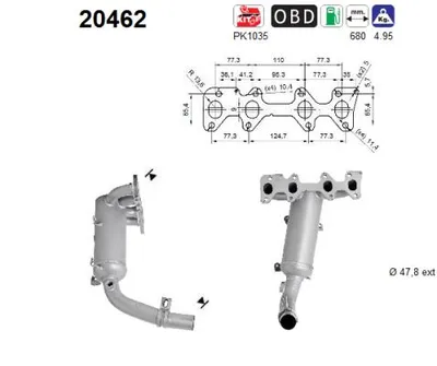 Catalyseur Fiat PANDA · Fiat 500 · Lancia YPSILON
