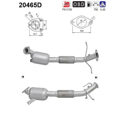 Catalyseur Ford TOURNEO CONNECT · Ford TRANSIT CONNECT