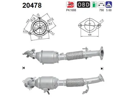 Catalyseur Ford MONDEO V Hatchback · Ford MONDEO V Turnier · Ford S-MAX