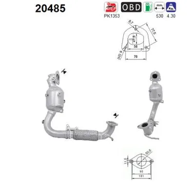 Catalyseur Ford FIESTA VI · Ford FIESTA VI Van