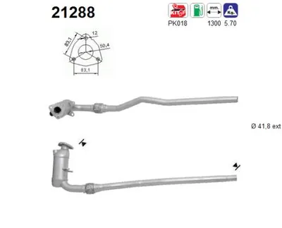 Catalyseur Opel CORSA B · Vauxhall CORSA Mk I