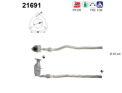 Catalyseur Opel CORSA B · Vauxhall CORSA Mk I