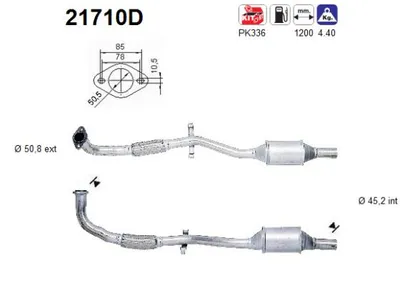 Catalyseur Opel CORSA B · Vauxhall CORSA Mk I
