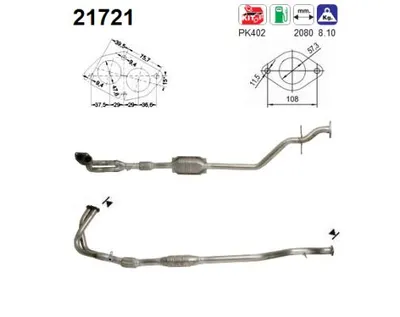 Catalyseur Opel SINTRA · Vauxhall SINTRA