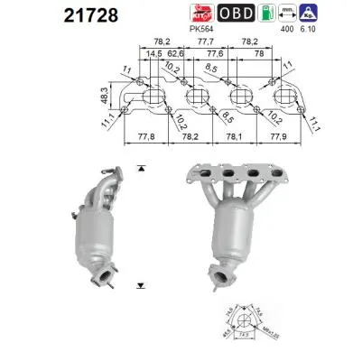 Catalyseur Vauxhall CORSA Mk II · Opel ASTRA H Estate · Opel AGILA