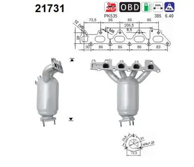 Catalyseur Opel ASTRA G Coupe · Opel CORSA C · Vauxhall CORSA Mk II