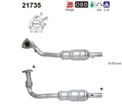 Catalyseur Vauxhall ASTRA Mk IV Coupe · Opel ASTRA G Coupe · Opel ZAFIRA A MPV