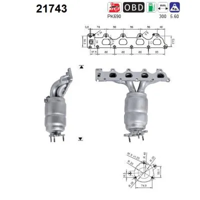 Catalyseur Opel ASTRA H · Vauxhall ASTRA Mk V