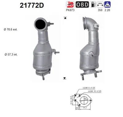 Catalyseur Chevrolet CAPTIVA · Opel ANTARA A · Vauxhall ANTARA A