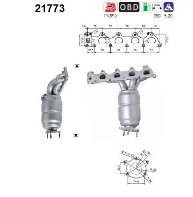 Catalyseur Opel ASTRA H · Opel ASTRA H Estate · Vauxhall ASTRA Mk V