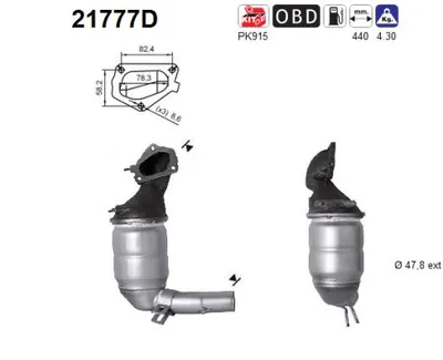 Catalyseur Fiat PUNTO Hatchback Van · Opel MERIVA A MPV · Opel COMBO Tour
