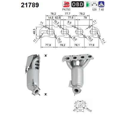 Catalyseur Opel ASTRA J Sports Tourer · Vauxhall ASTRA Mk VI Estate · Opel CORSA D Hatchback Van