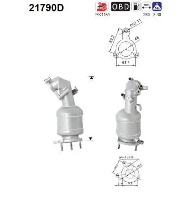 Catalyseur Opel ASTRA J Sports Tourer · Vauxhall ASTRA Mk VI Estate · Vauxhall MERIVA Mk II