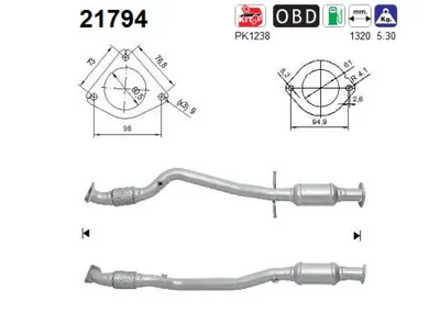 Catalyseur Opel INSIGNIA A Saloon · Opel INSIGNIA A Sports Tourer · Vauxhall INSIGNIA Mk I Hatchback