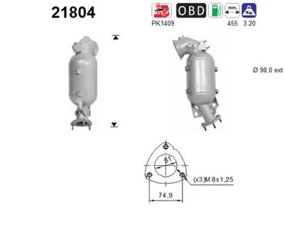Catalyseur Opel ADAM · Vauxhall ADAM · Opel CORSA E