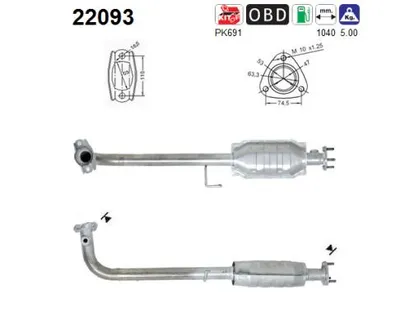 Catalyseur Honda CIVIC VII Hatchback · Honda CIVIC VII Coupe · Honda CIVIC VII Saloon