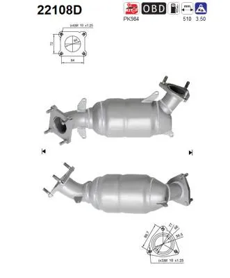 Catalyseur Honda CIVIC VIII Hatchback
