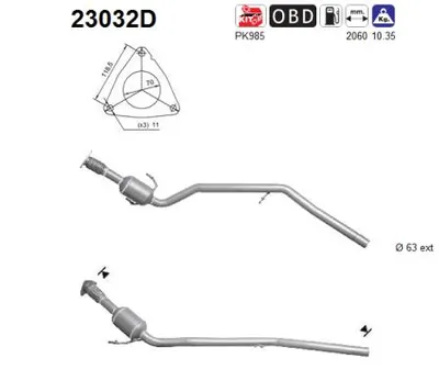 Catalyseur Chrysler GRAND VOYAGER V