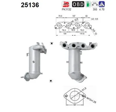 Catalyseur Kia PICANTO II · Kia RIO III · Kia RIO III Saloon