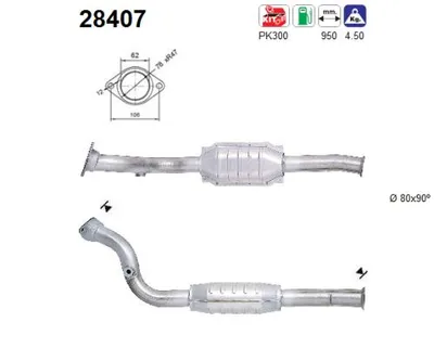 Catalyseur Peugeot 806 · Fiat ULYSSE · Citroën EVASION MPV