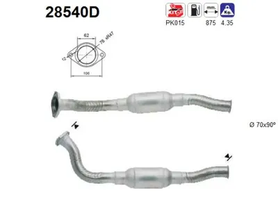 Catalyseur Peugeot 806 · Citroën EVASION MPV · Lancia ZETA