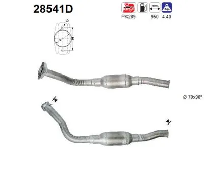 Catalyseur Citroën EVASION MPV · Peugeot 806 · Fiat ULYSSE