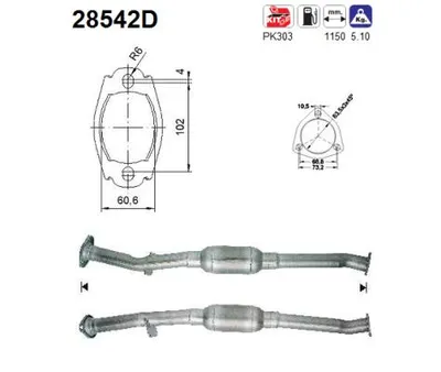 Catalyseur Peugeot BOXER Bus · Fiat DUCATO Bus · Citroën JUMPER I Bus